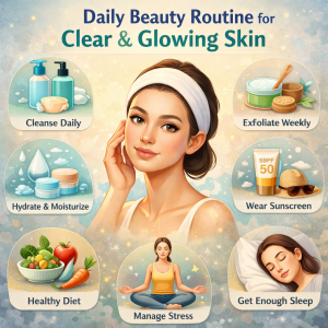 Daily Beauty Routine for Maintaining Clear and Glowing Skin